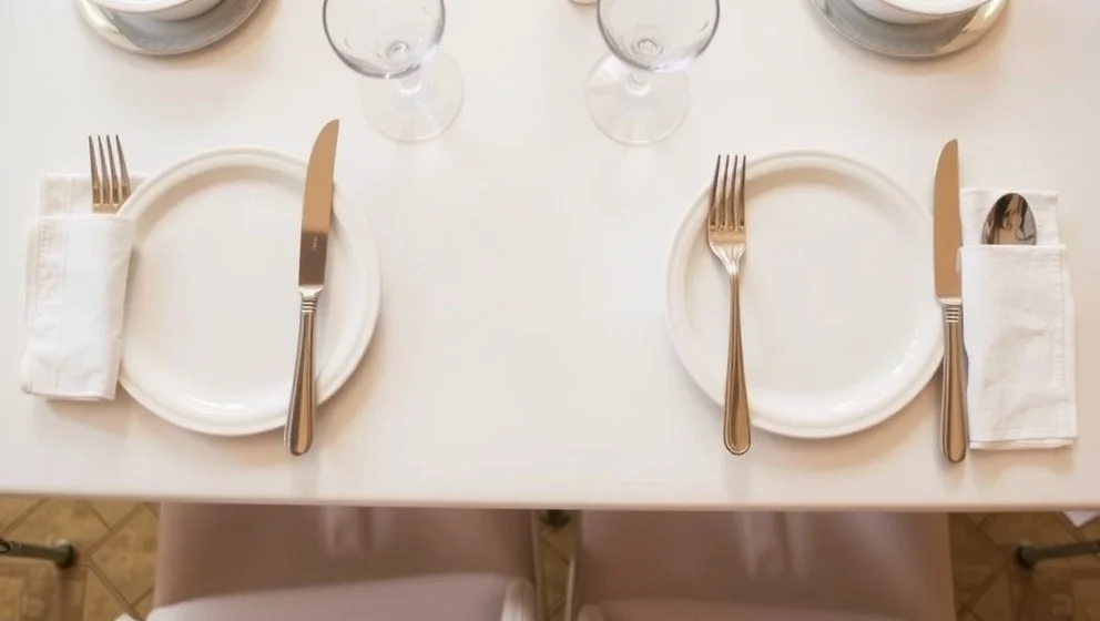 Hur dukar man med kniv och gaffel